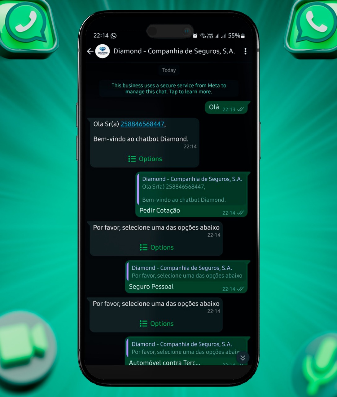 WhatsApp Bot da Diamond Seguros